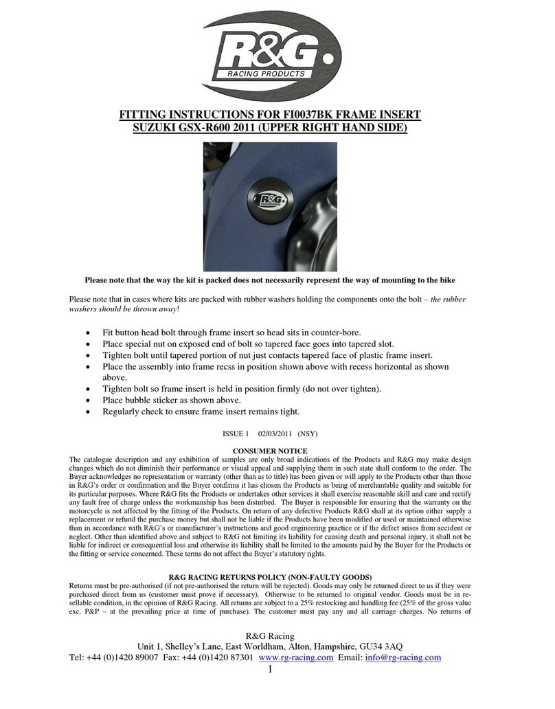 R&G FI0037BK Fitting instructions