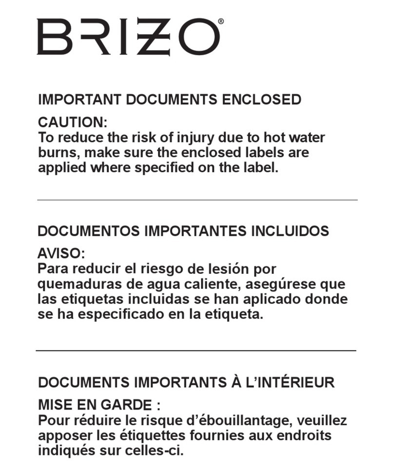 Brizo VETTIS T60 Series User manual