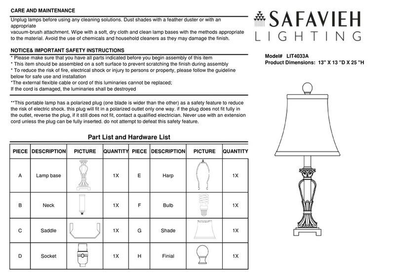 Safavieh LIT4033A User manual