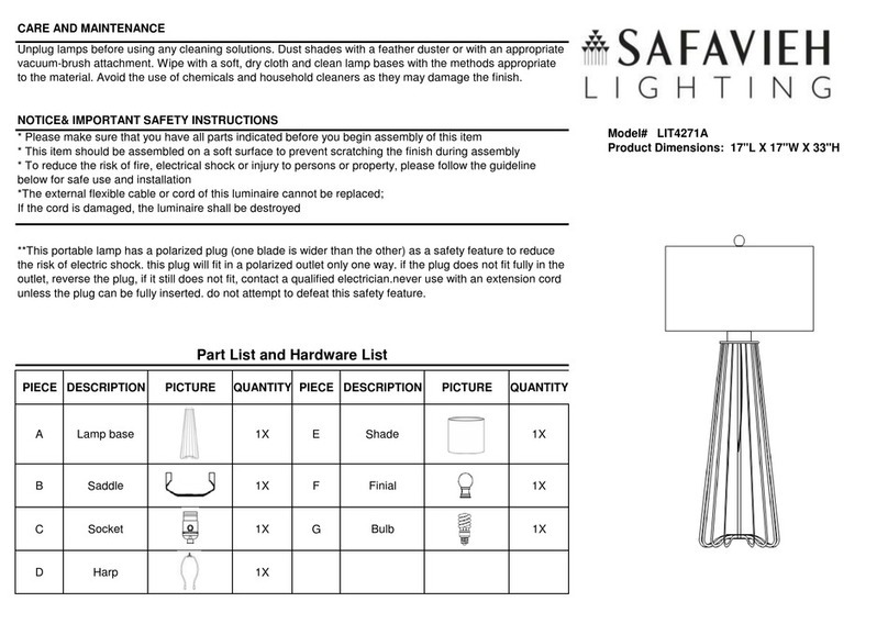 Safavieh LIT4271A quick start guide