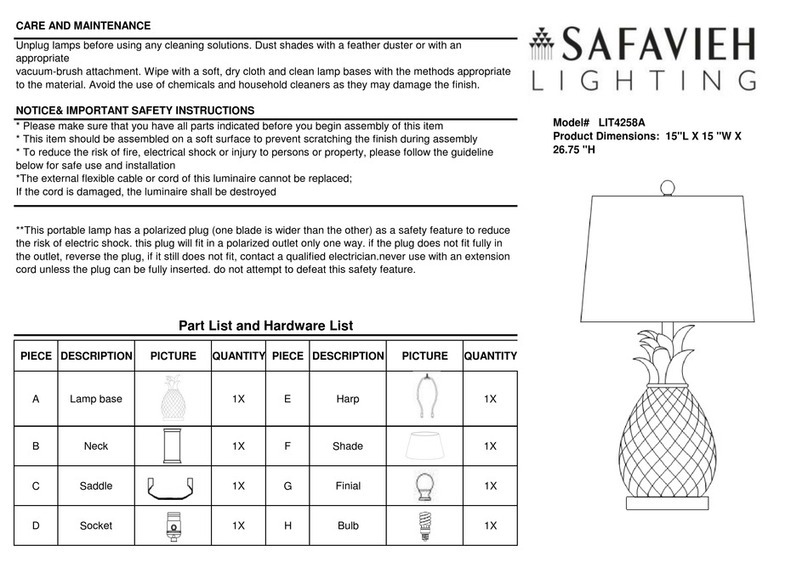 Safavieh LIT4258A User manual Safavieh LIT4258A User manual