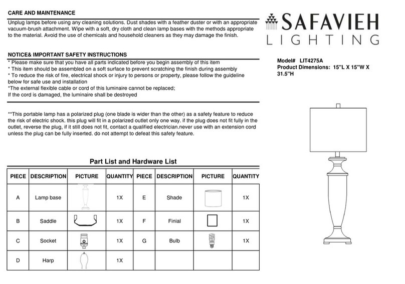 Safavieh LIT4275A User manual