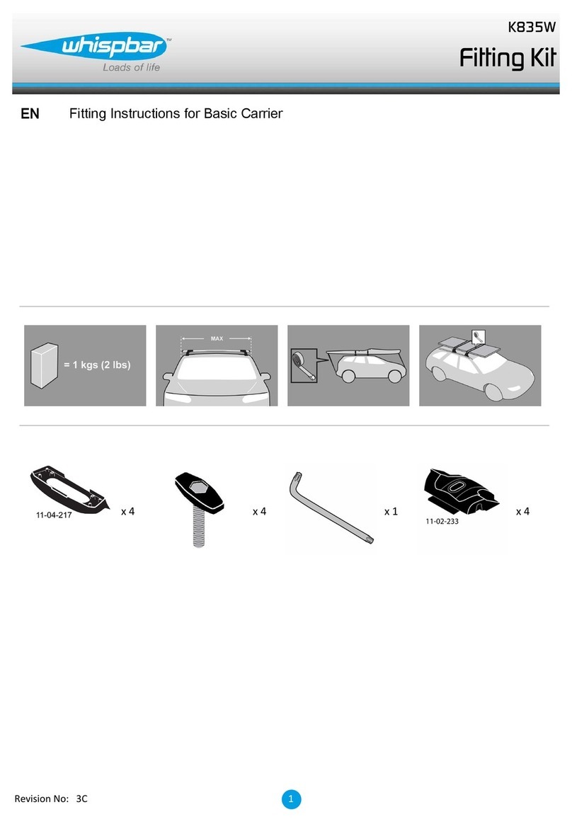 Whispbar K835W Fitting instructions