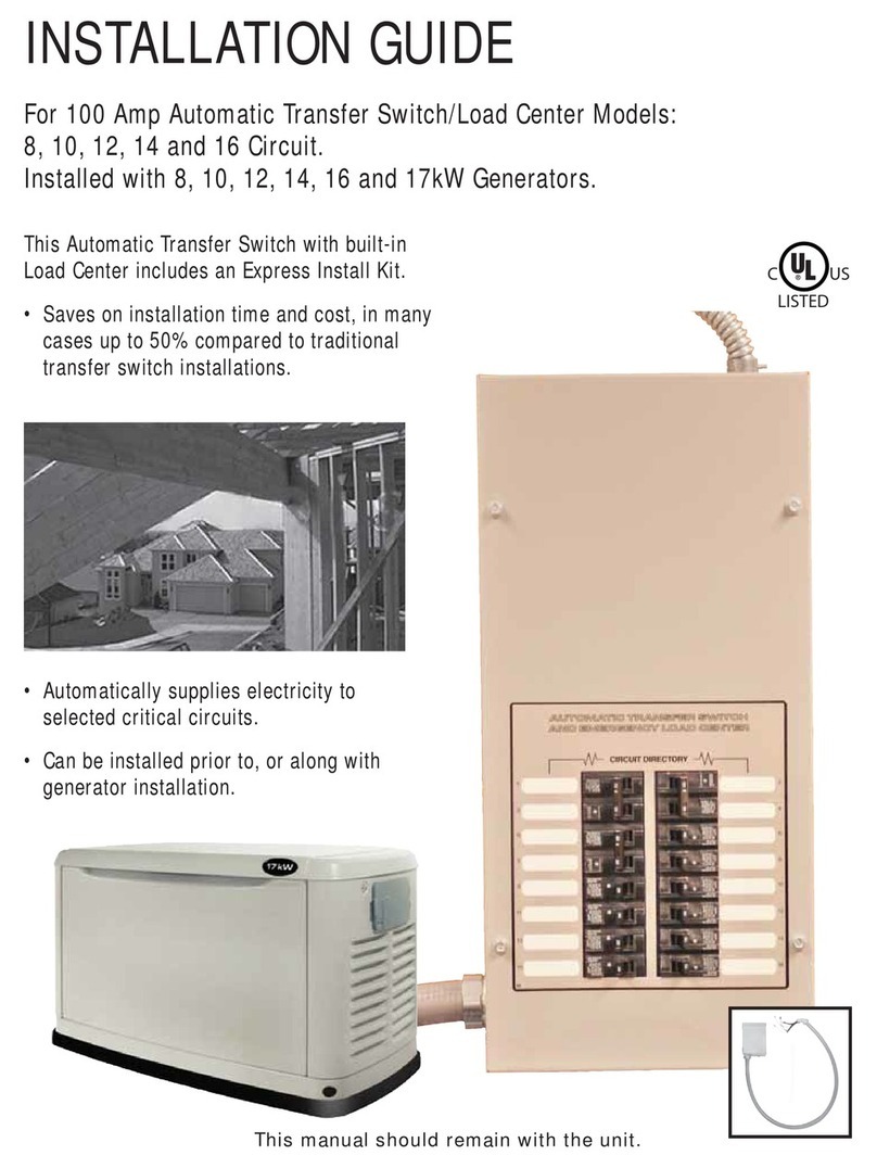 Generac Power Systems RTSF100A1 User manual