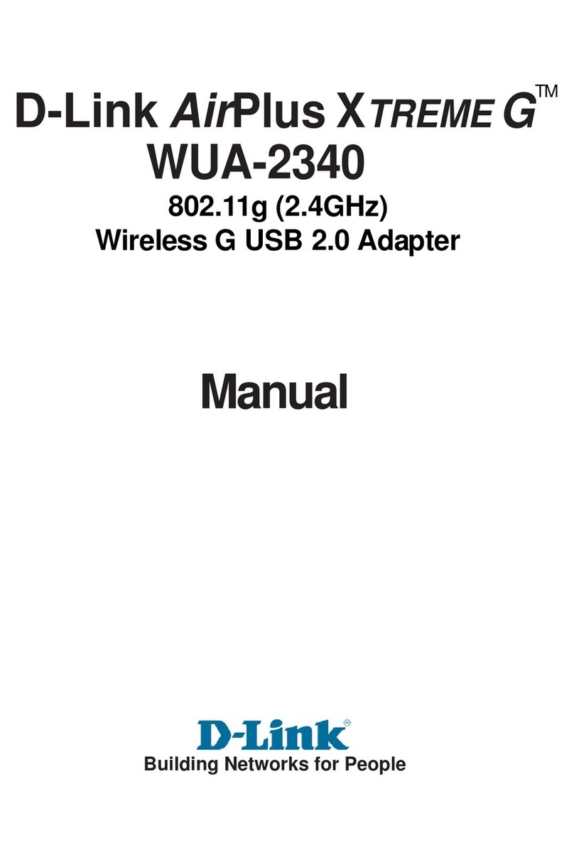 D-Link AirPlus Xtreme G WUA-2340 User manual D-Link AirPlus Xtreme G WUA-2340 User manual