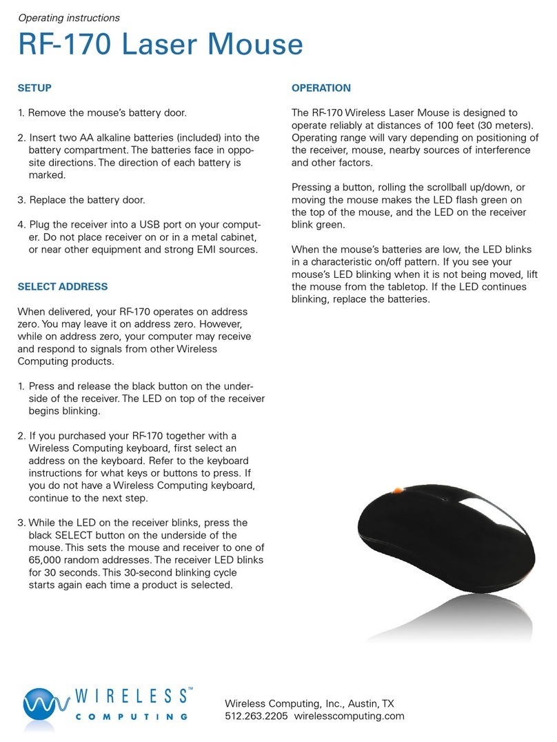 Wireless Computing RF-170 operating instructions