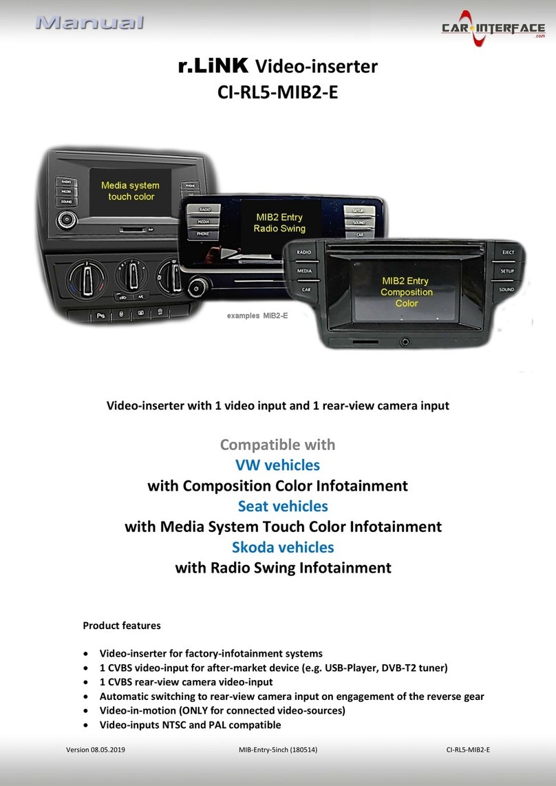 Car-Interface r.LiNK CI-RL5-MIB2-E User manual Car-Interface r.LiNK CI-RL5-MIB2-E User manual