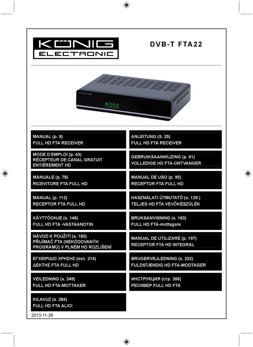 König Electronic DVB-T FTA22 manual