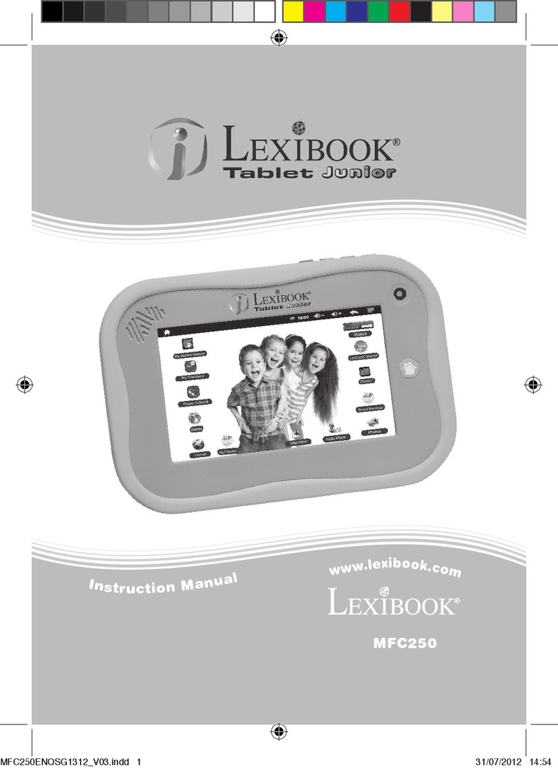 LEXIBOOK Tablet Junior MFC250 instruction manual