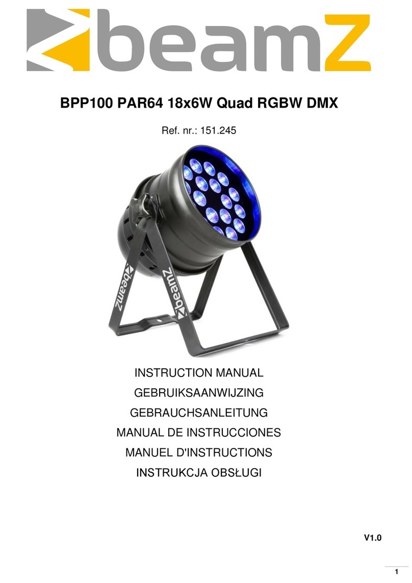 Beamz professional BPP100 instruction manual