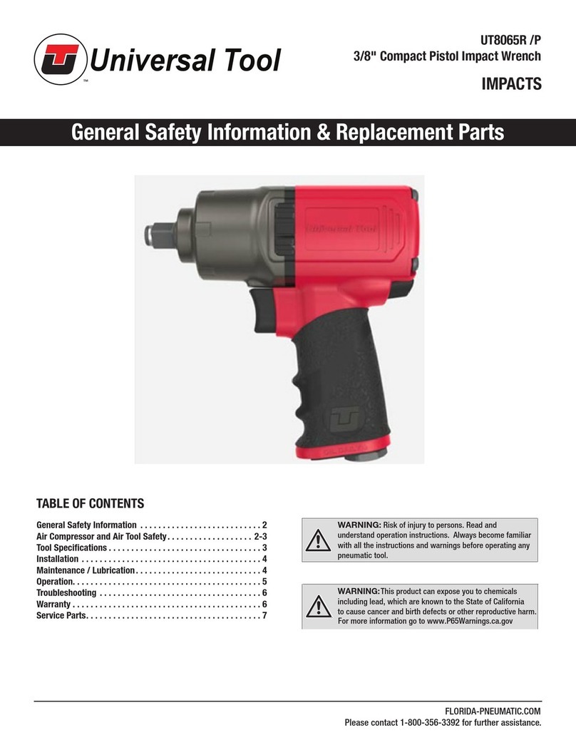 Universal Tool UT8065R General Safety Information & Replacement Parts