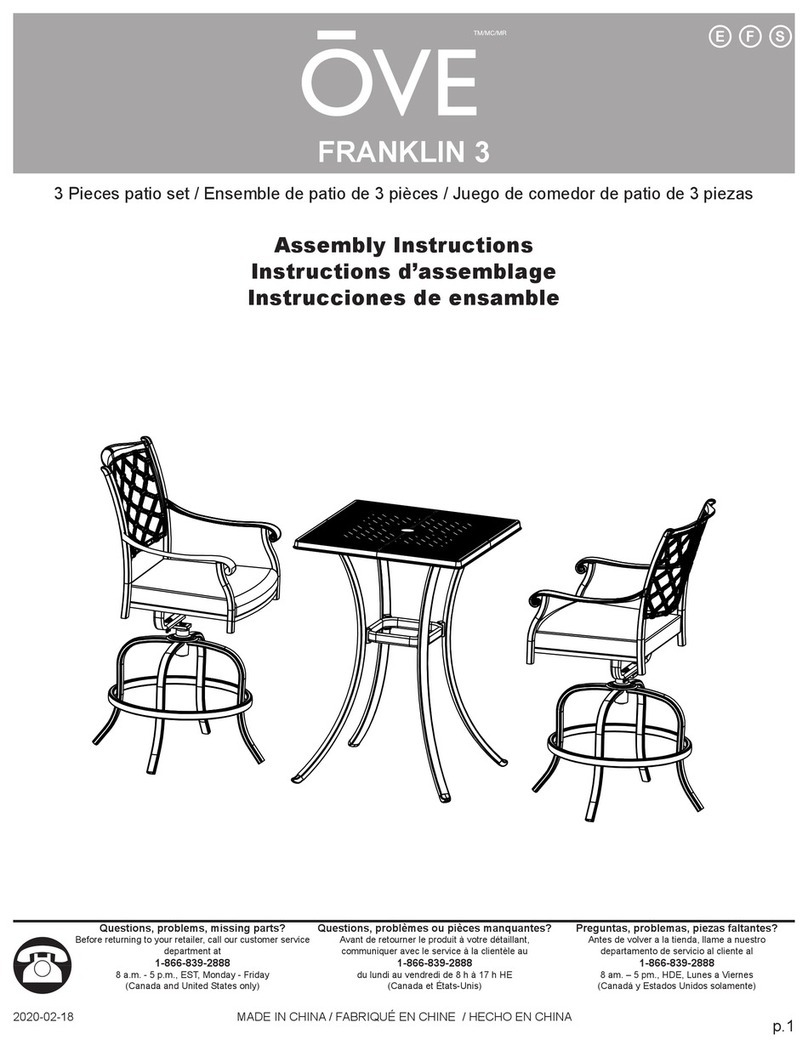 OVE FRANKLIN 3 Assembly instructions