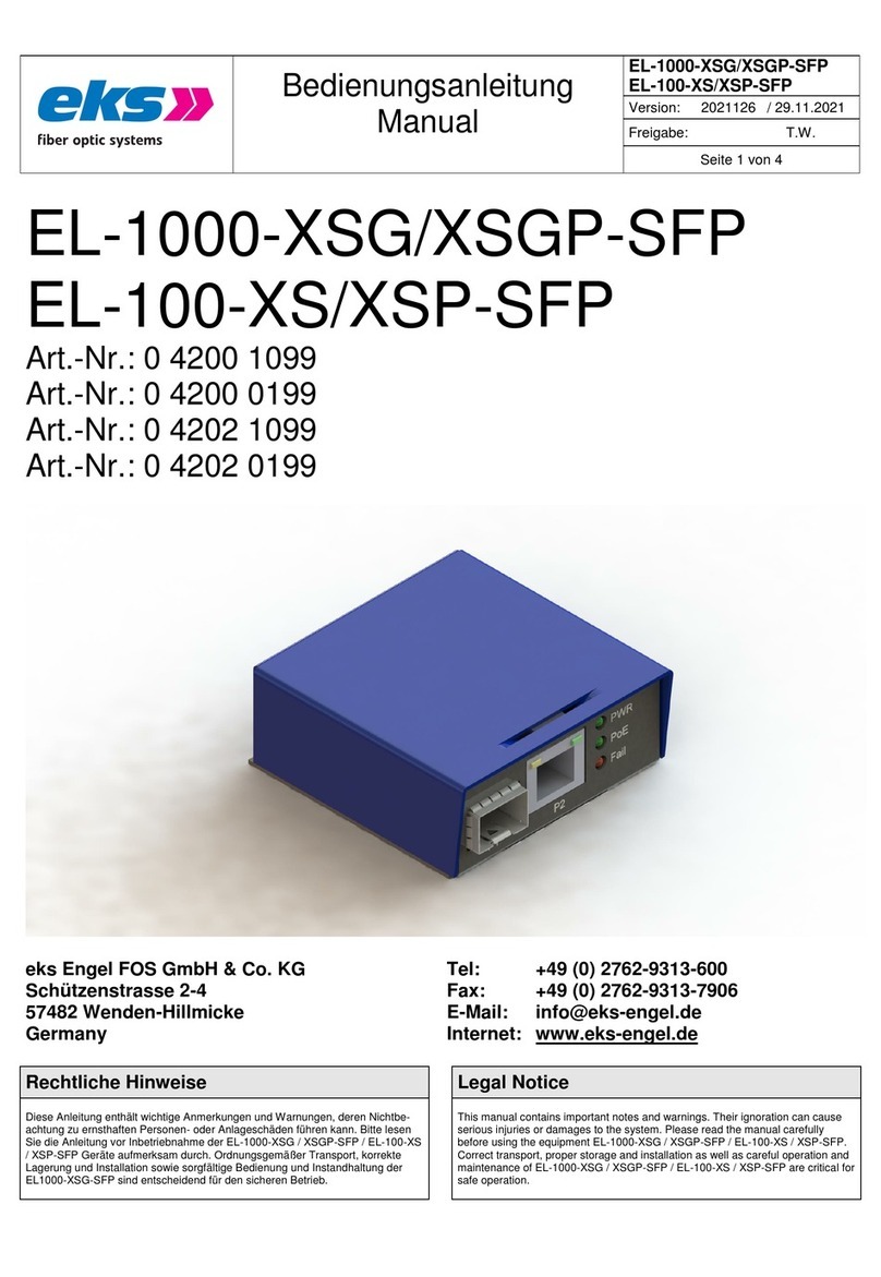 eks EL-1000-XSG-SFP manual