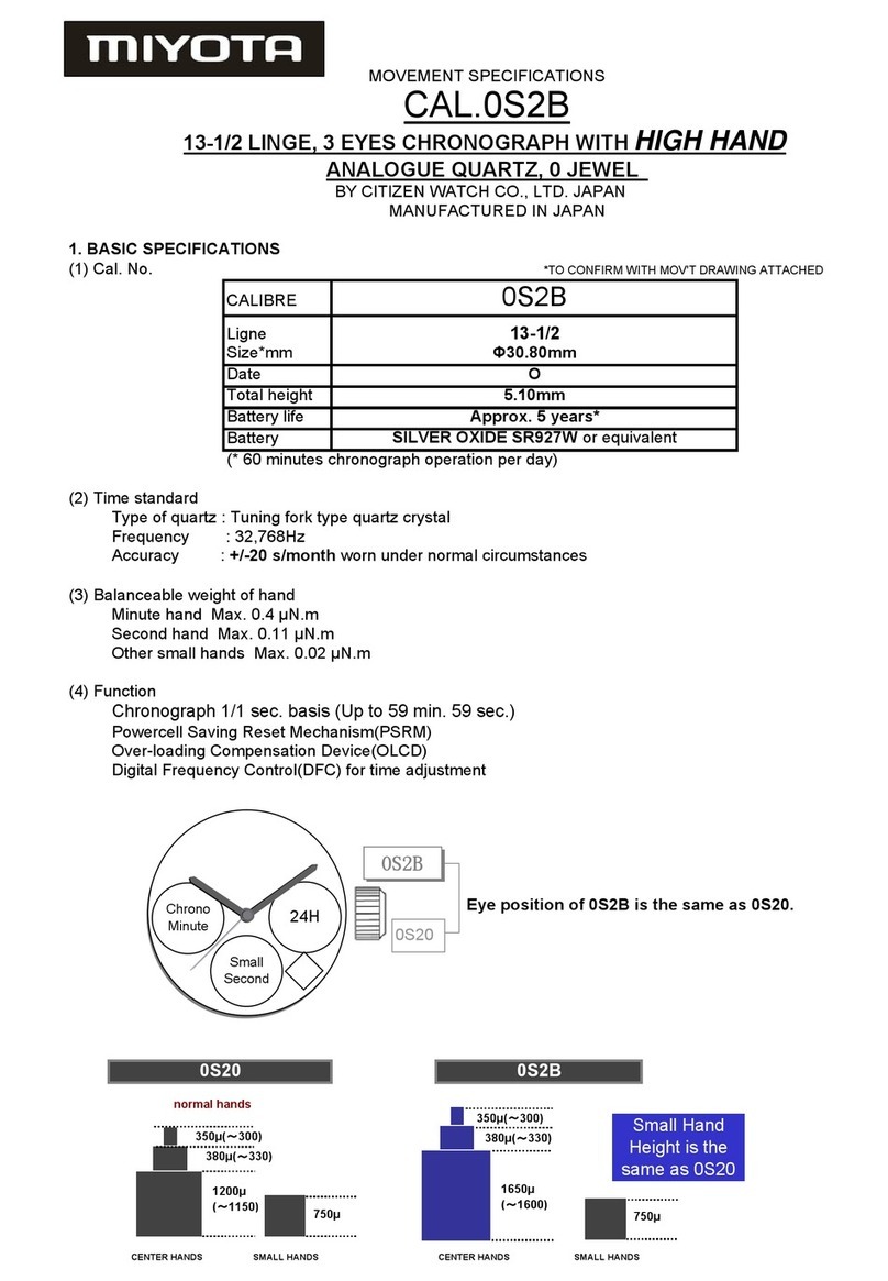 Citizen 0S2B User manual