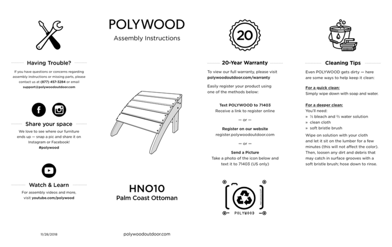 Polywood HNO10 Assembly instructions