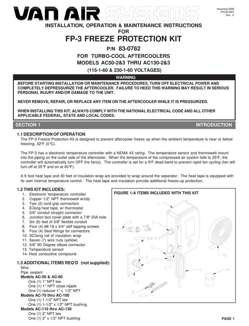 Van Air Systems FP-3 Installation, operation & maintenance instructions