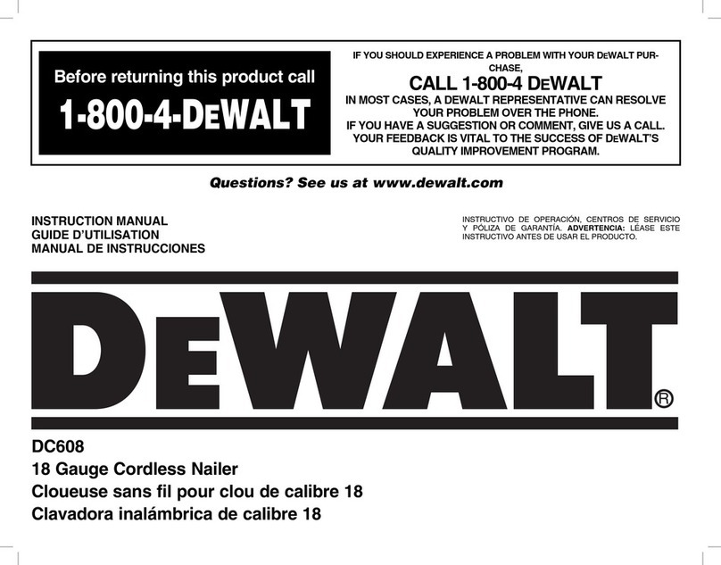 DeWalt DC608B User manual DeWalt DC608B User manual