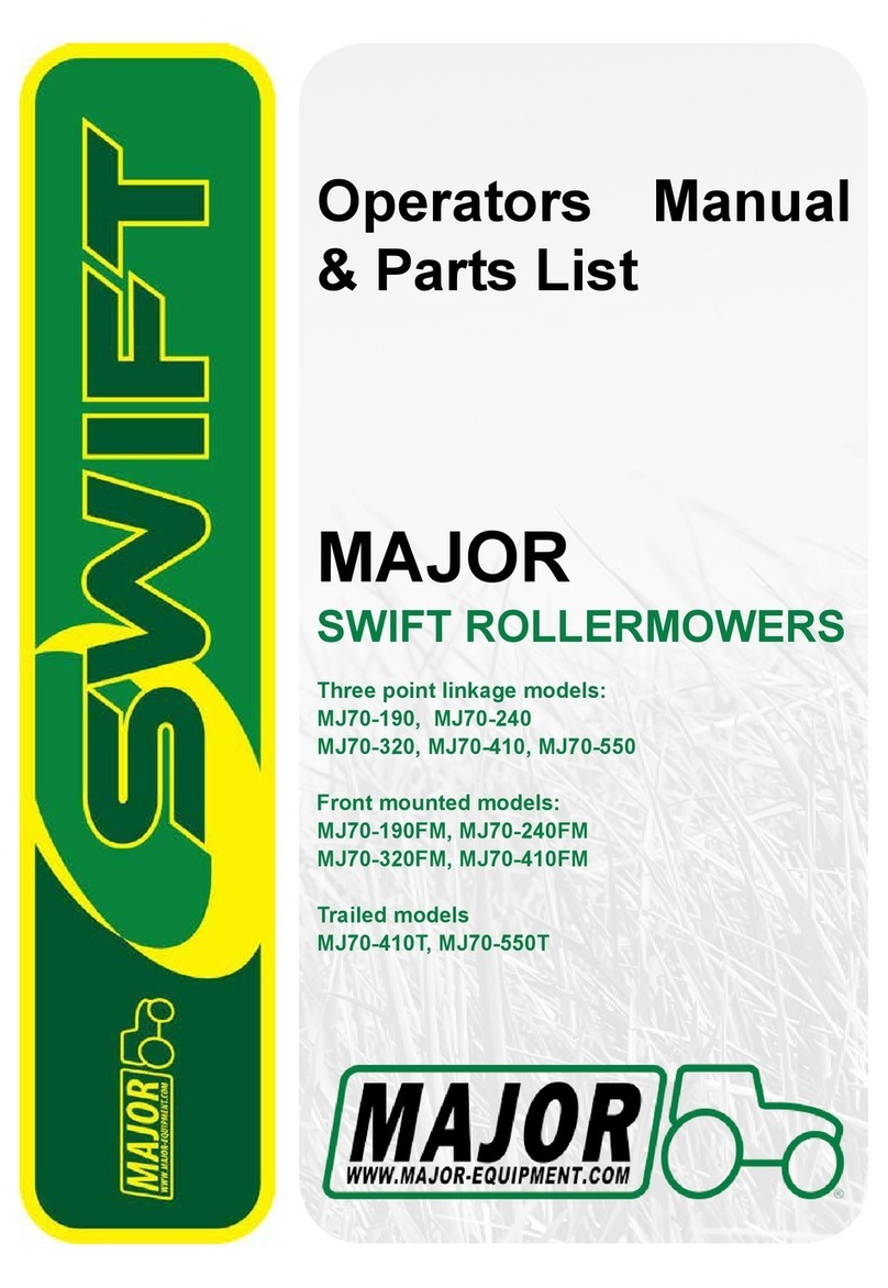 Swift MAJOR MJ70-190 Operator's manual & parts list Swift MAJOR MJ70-190 Operator's manual & parts list