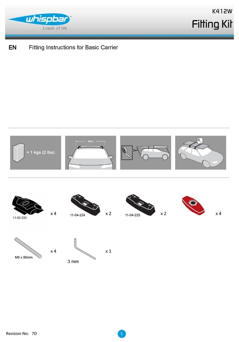 Whispbar K412W Fitting instructions