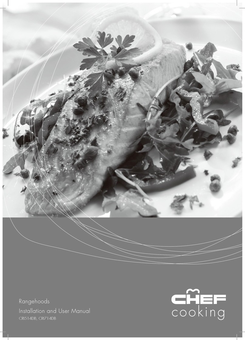 Chef cooking CRI714DB Installation and user manual