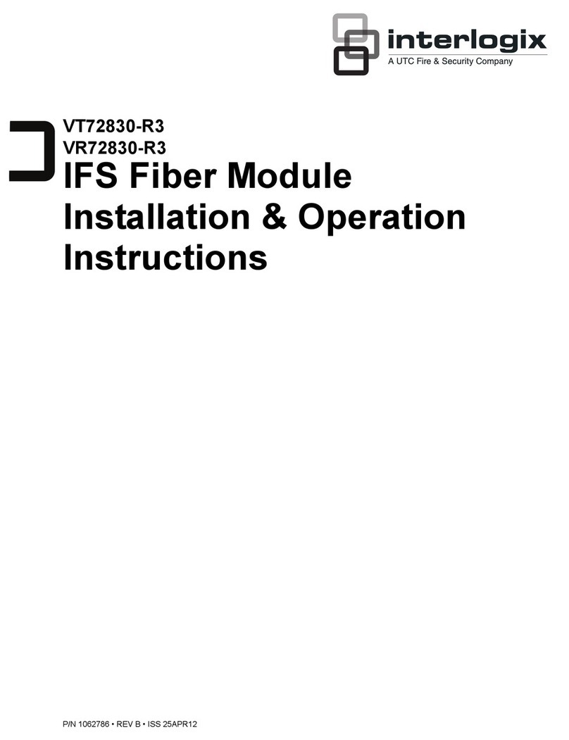 UTC Fire and Security Interlogix VT72830-R3 Installation instructions