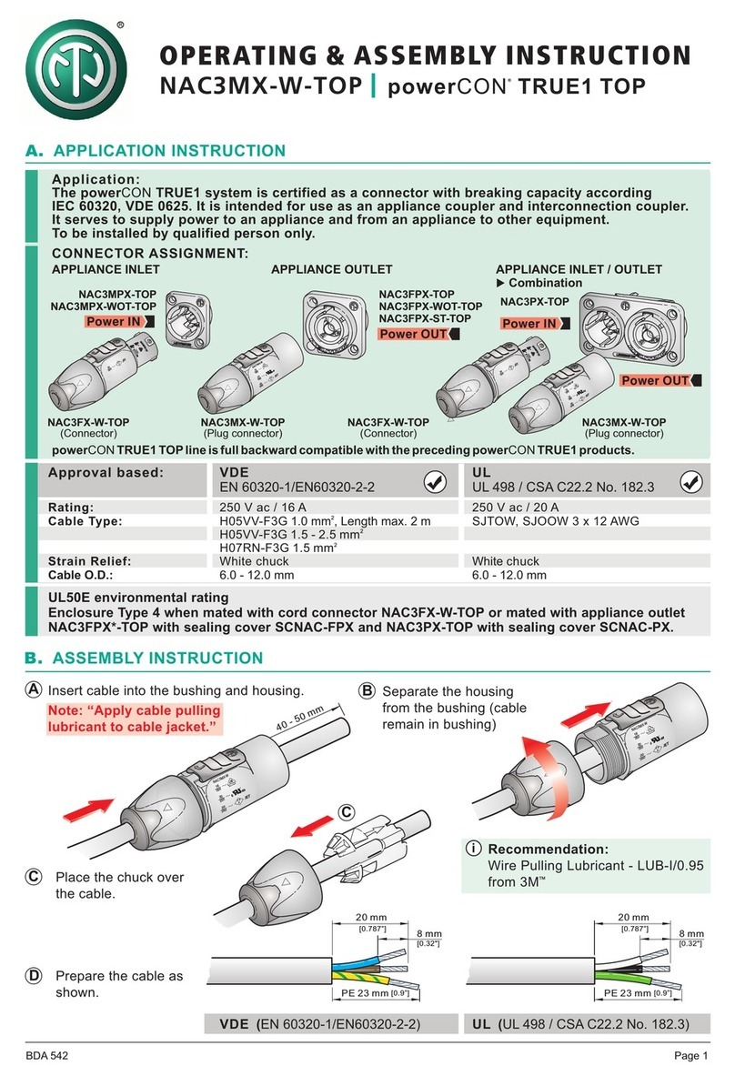 Texim Europe powerCON TRUE1 TOP Operating & assembly instructions