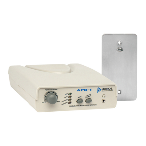 Louroe Electronics APR-1 User manual