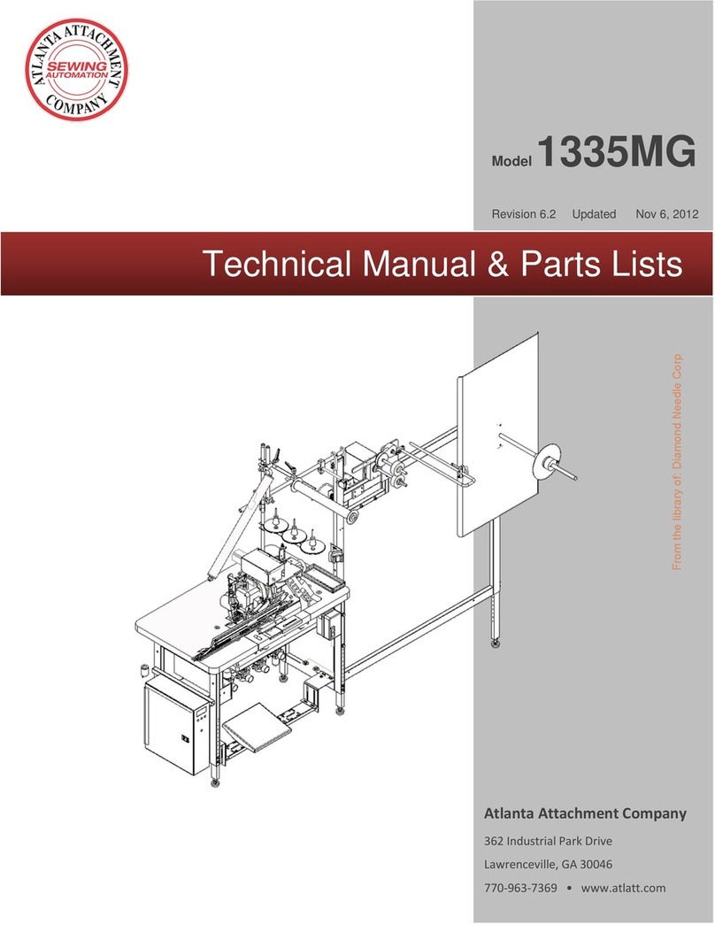 Atlanta Attachment Company 1335MG Technical Manual & Parts Lists Atlanta Attachment Company 1335MG Technical Manual & Parts Lists