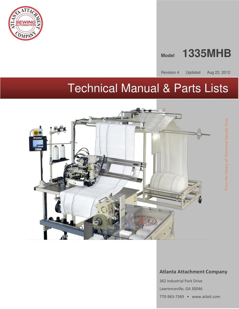 Atlanta Attachment Company 1335MHB Technical Manual & Parts Lists