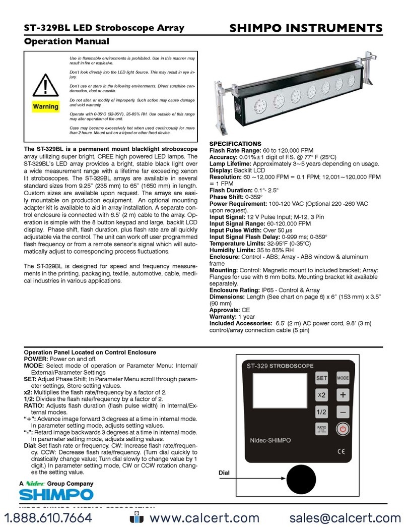 Shimpo Instruments ST-329BL Operation manual
