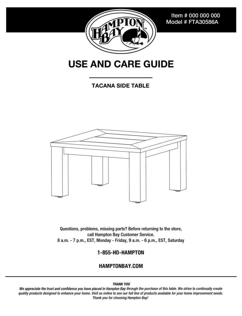 HAMPTON BAY TACANA FTA30586A Use and care guide