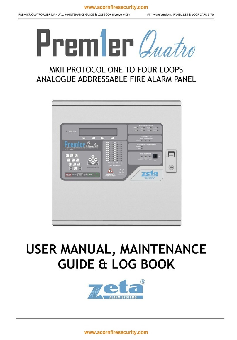 Zeta Alarm Systems Premier Quatro QT/4P User manual, maintenance guide & log book Zeta Alarm Systems Premier Quatro QT/4P User manual, maintenance guide & log book