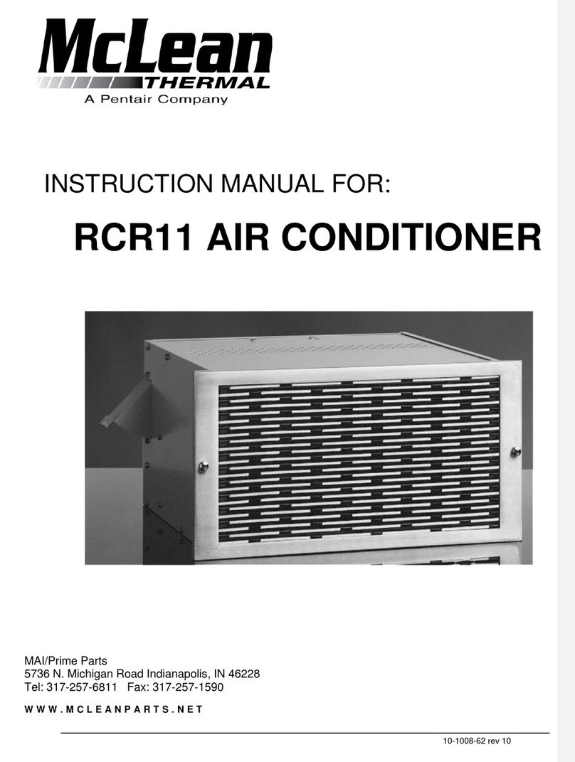 Pentair McLean THERMAL RCR11 Series User manual