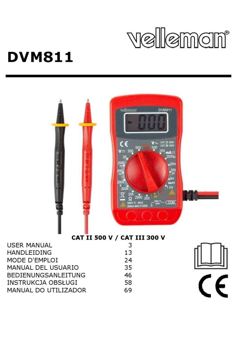 Velleman DVM811 user manual