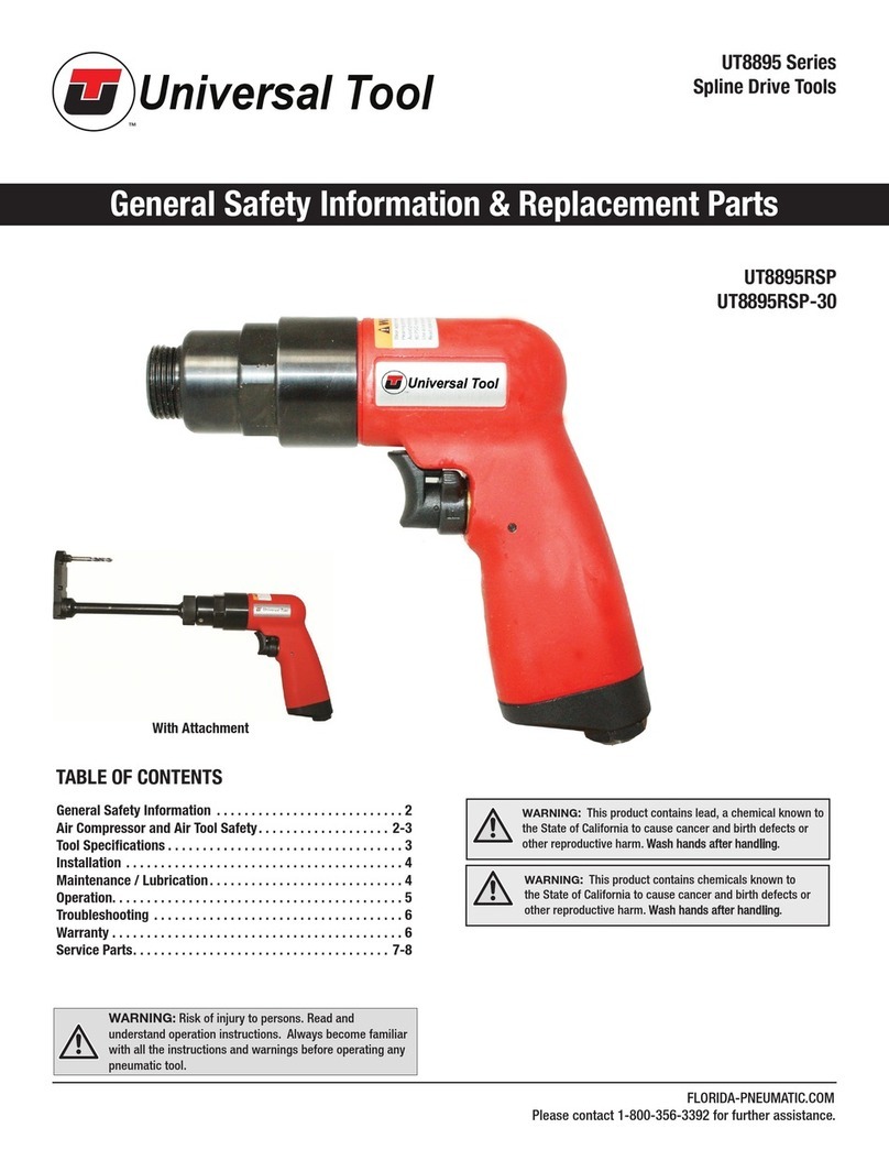 Universal Tool UT8895RSP General Safety Information & Replacement Parts