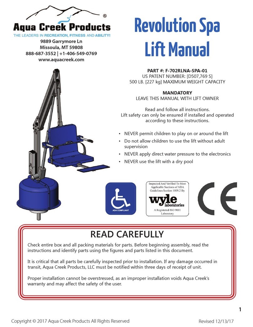 Aqua Creek Products F-702RLNA-SPA-01 manual