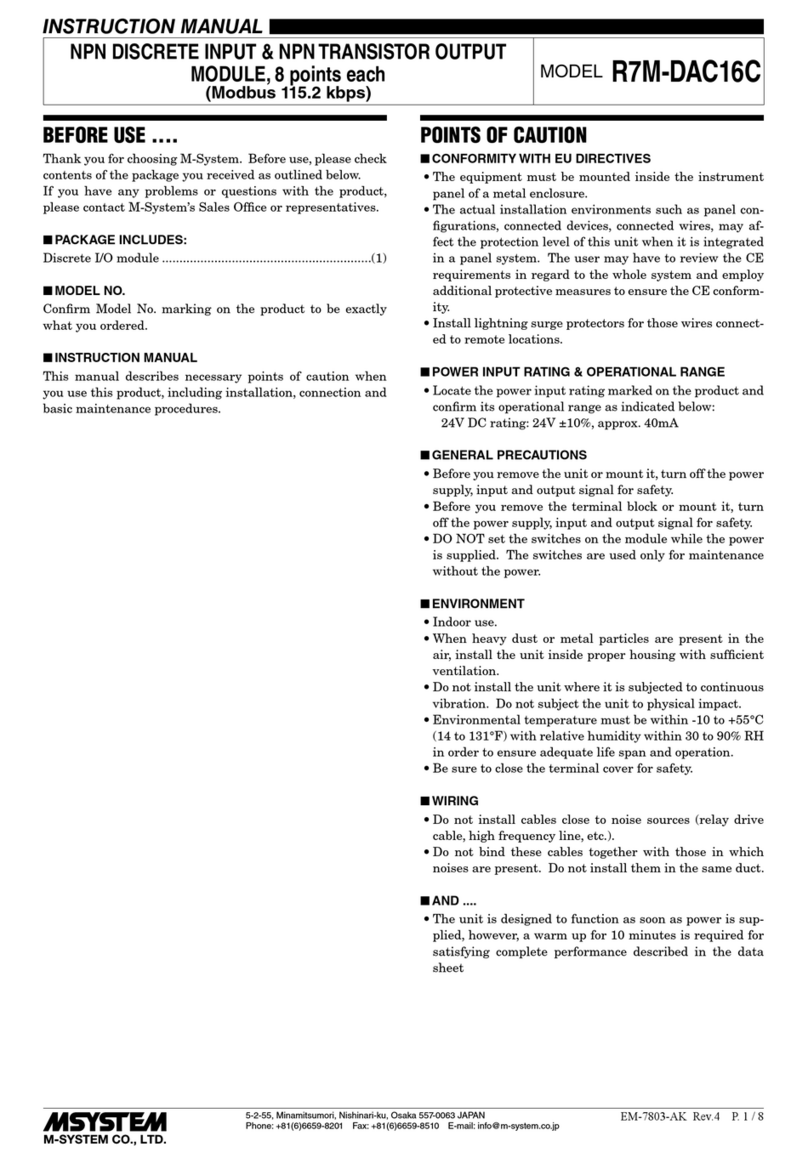 M-system R7M-DAC16C User manual