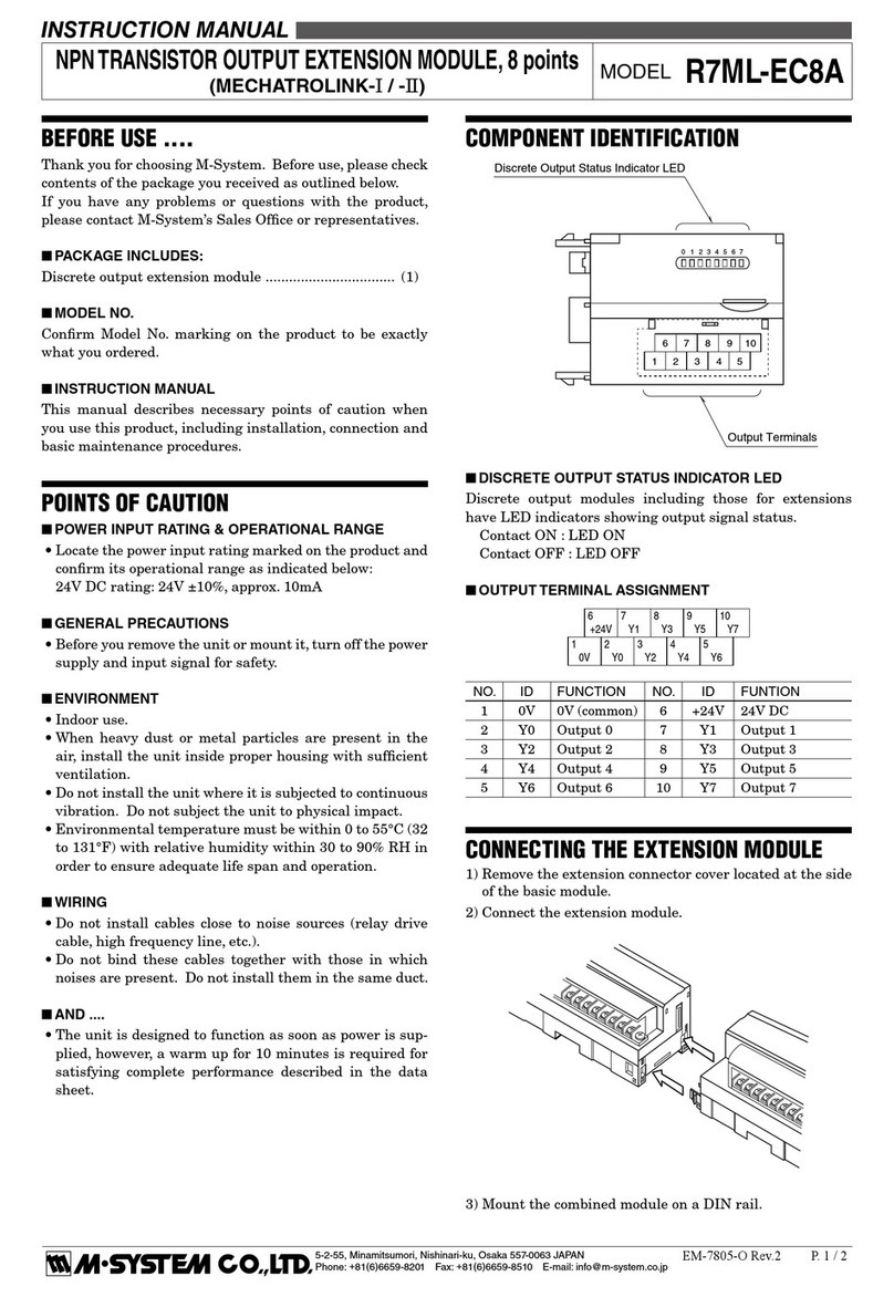 M-system R7ML-EC8A instruction manual