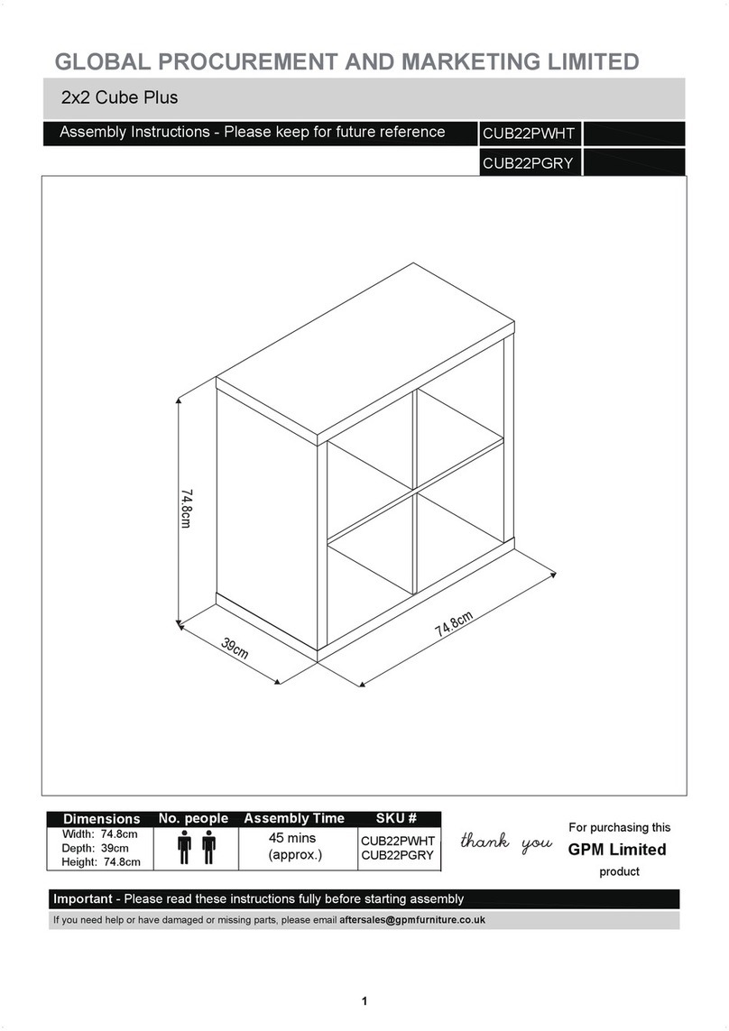 GPM Cube Plus CUB22PWHT User manual