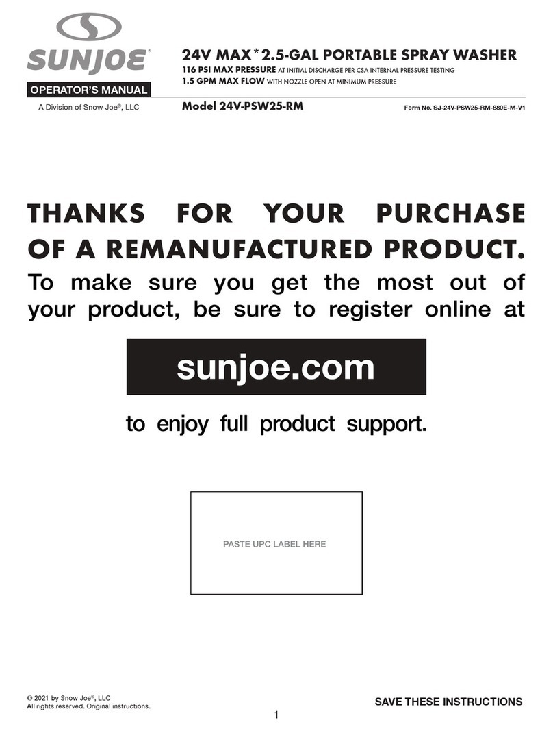 sunjoe 24V-PSW25-RM User manual