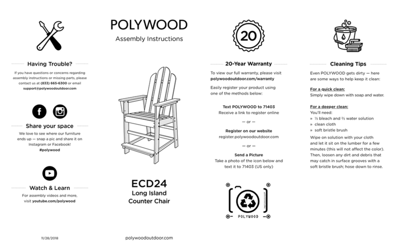 Polywood Long Island PWECD24 User manual
