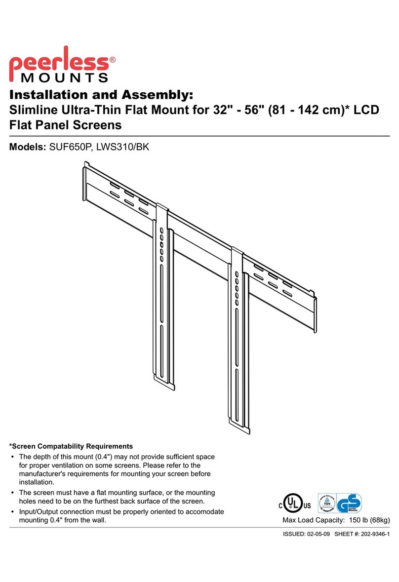 PEERLESS Mounts SUF650P Installation and assembly