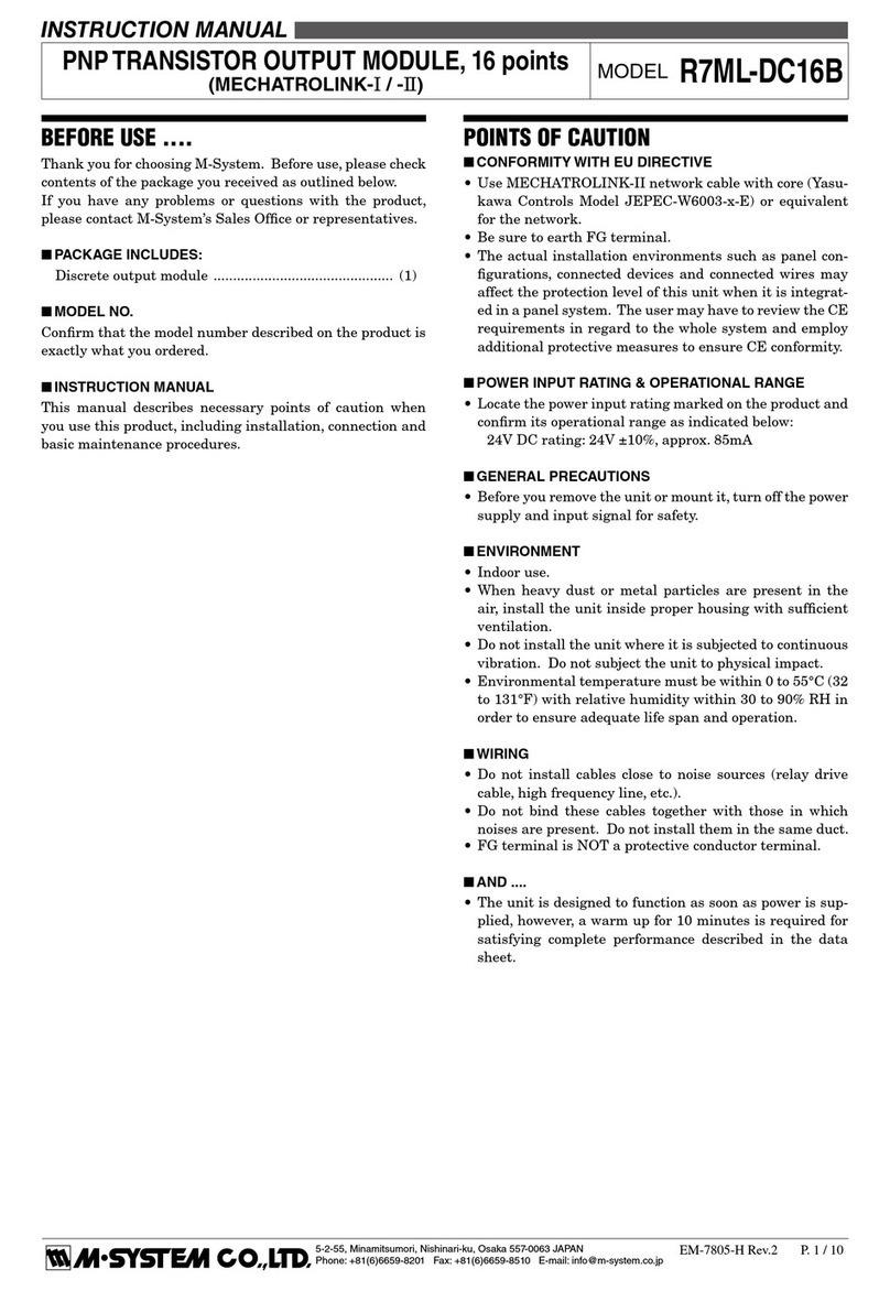 M-system R7ML-DC16B User manual