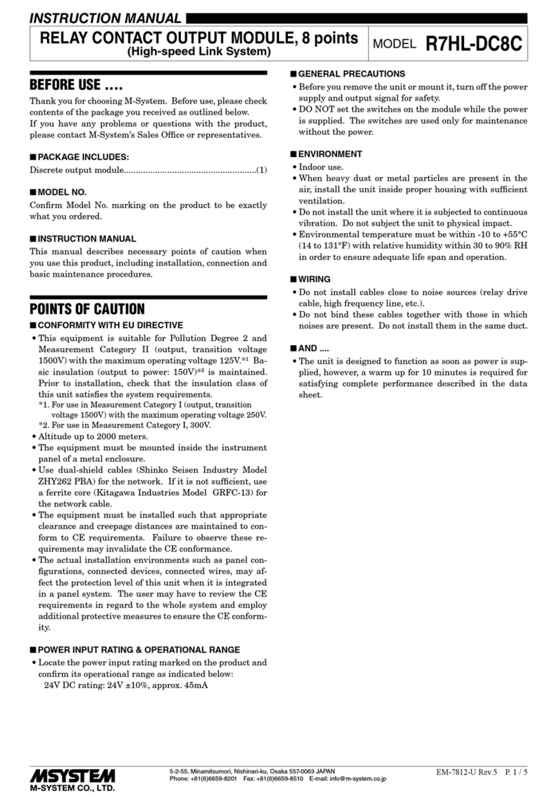 M-system R7HL-DC8C instruction manual