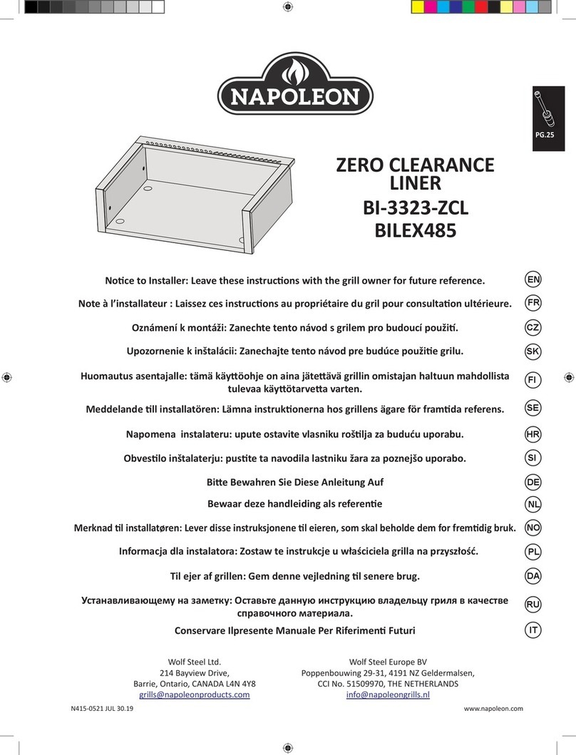 Napoleon BI-3323-ZCL User manual