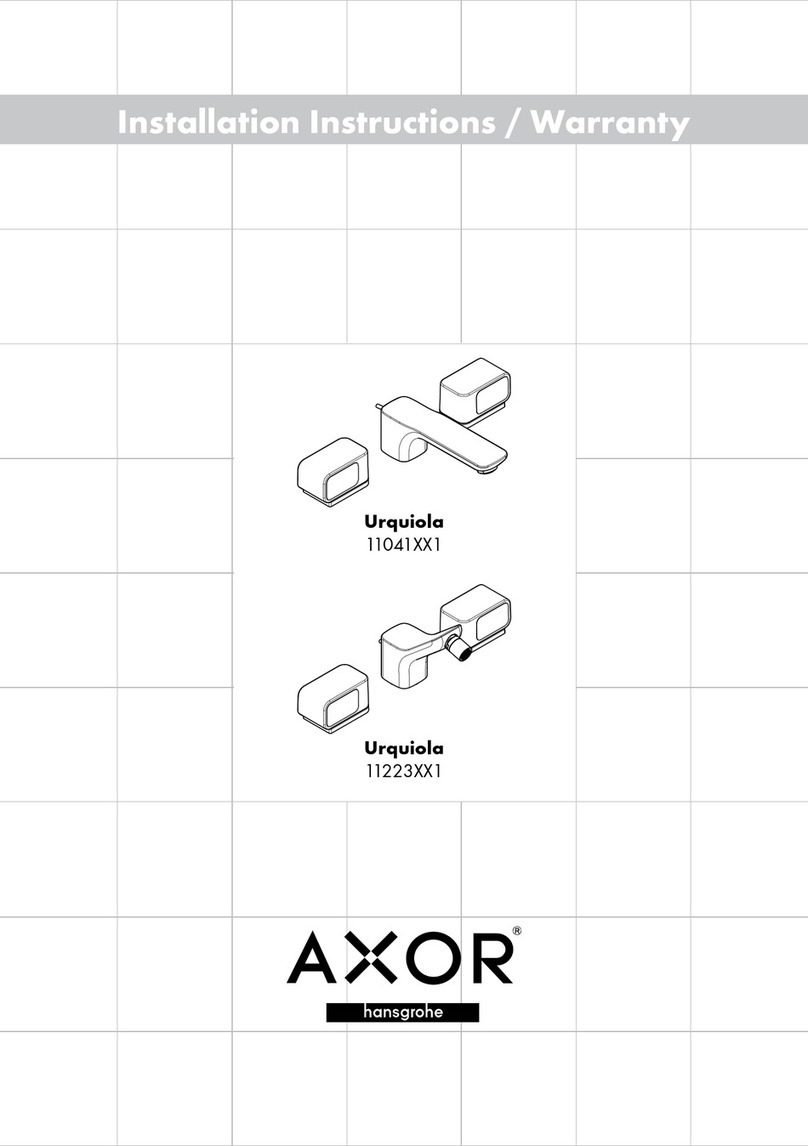 Hans Grohe Axor Urquiola 11041 1 Series Installation instructions / warranty
