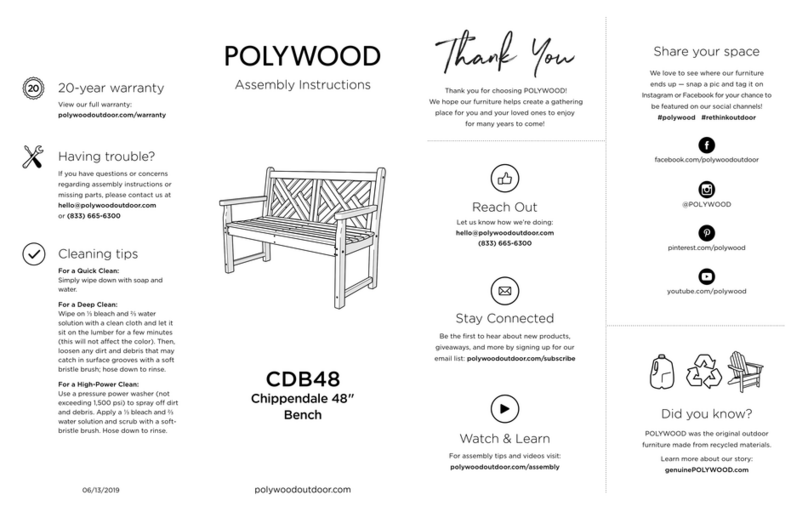 Polywood Chippendale CDB48 User manual
