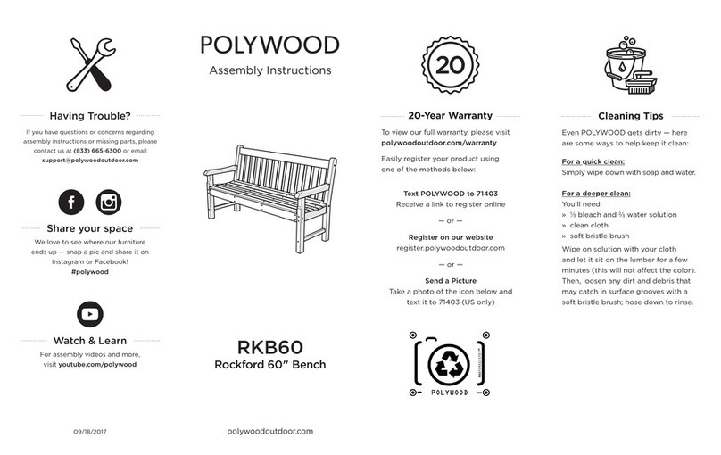 Polywood Rockford RKB60 Assembly instructions Polywood Rockford RKB60 Assembly instructions