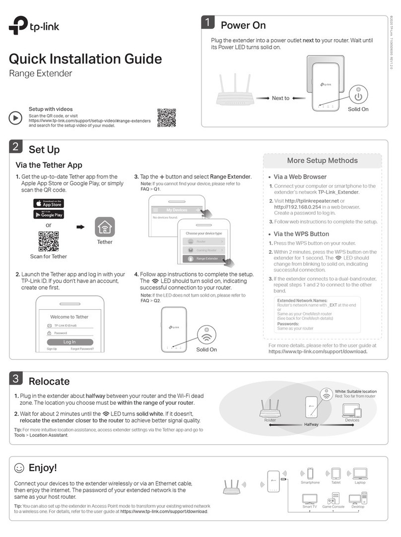 TP-Link RE230 Quick installation guide