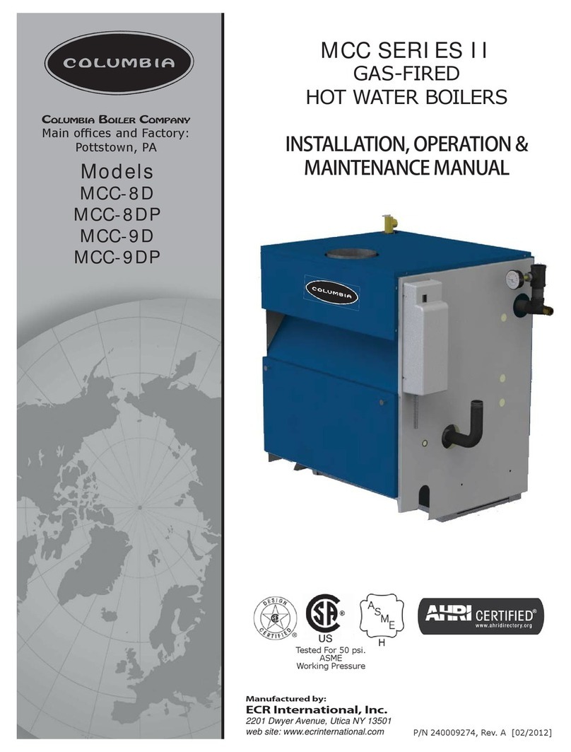 ECR International Columbia MCC II Series Installation, operation & maintenance manual ECR International Columbia MCC II Series Installation, operation & maintenance manual